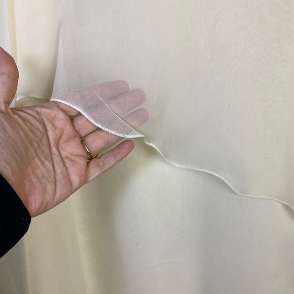 ⭐️VINTAGE Holly Harp for Bergdorf Goodman Silk Chiffon 70s Tiered Shift Dress - Picture 7 of 14